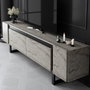 Hanah Home Mueble para TV Yildiz Travertino y Negro
